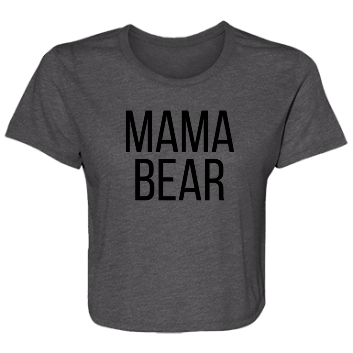 Ladies' "MAMA BEAR" Flowy Cropped Tee - Highly Desirable