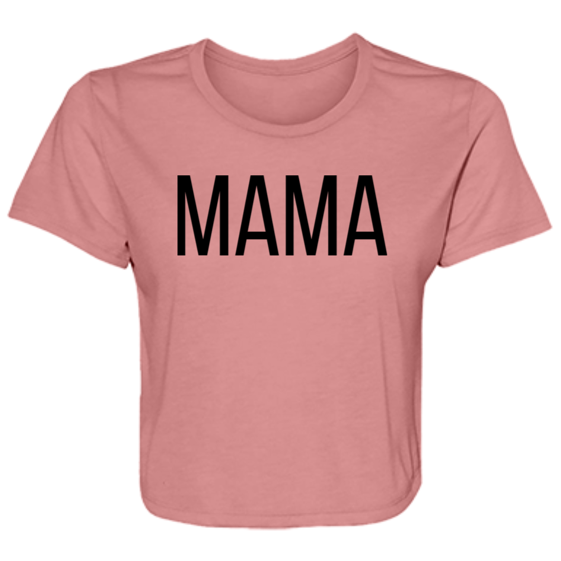 Ladies' "MAMA" Print Flowy Cropped Tee - Highly Desirable