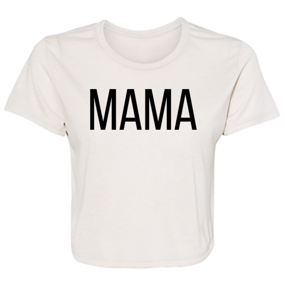 Ladies' "MAMA" Print Flowy Cropped Tee - Highly Desirable