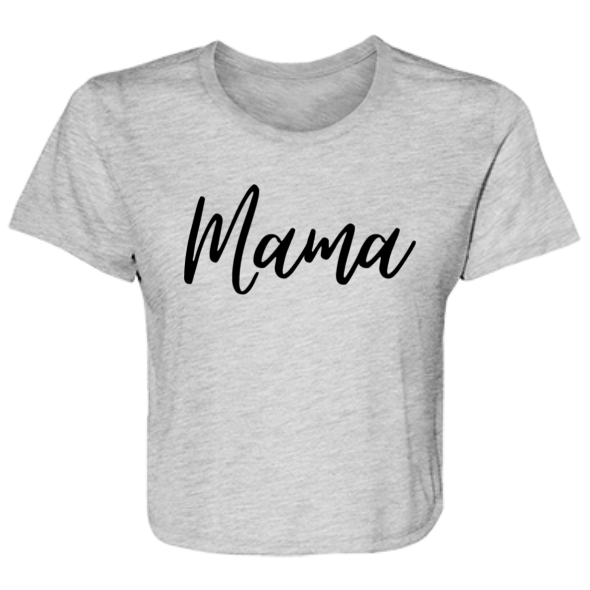 Ladies' "MAMA" Flowy Cropped Tee - Highly Desirable