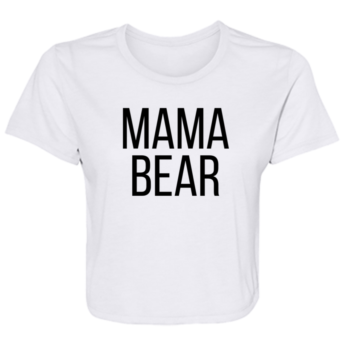 Ladies' "MAMA BEAR" Flowy Cropped Tee - Highly Desirable