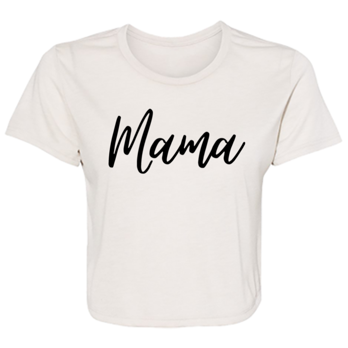 Ladies' "MAMA" Flowy Cropped Tee - Highly Desirable