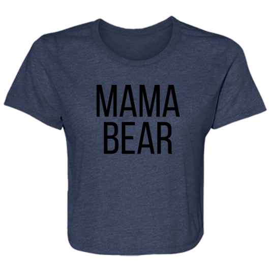 Ladies' "MAMA BEAR" Flowy Cropped Tee - Highly Desirable