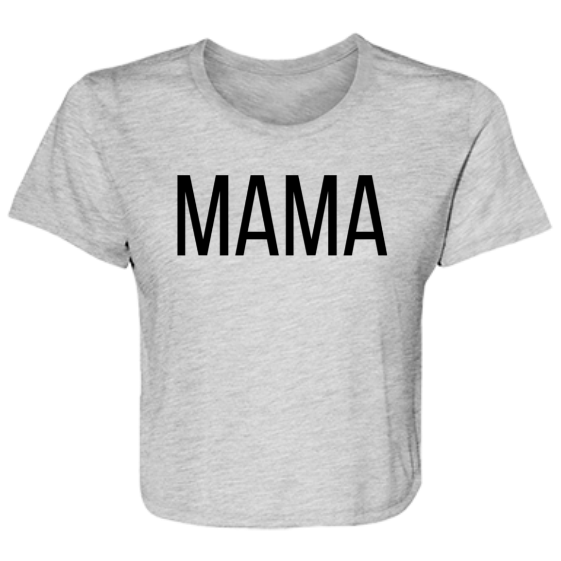 Ladies' "MAMA" Print Flowy Cropped Tee - Highly Desirable