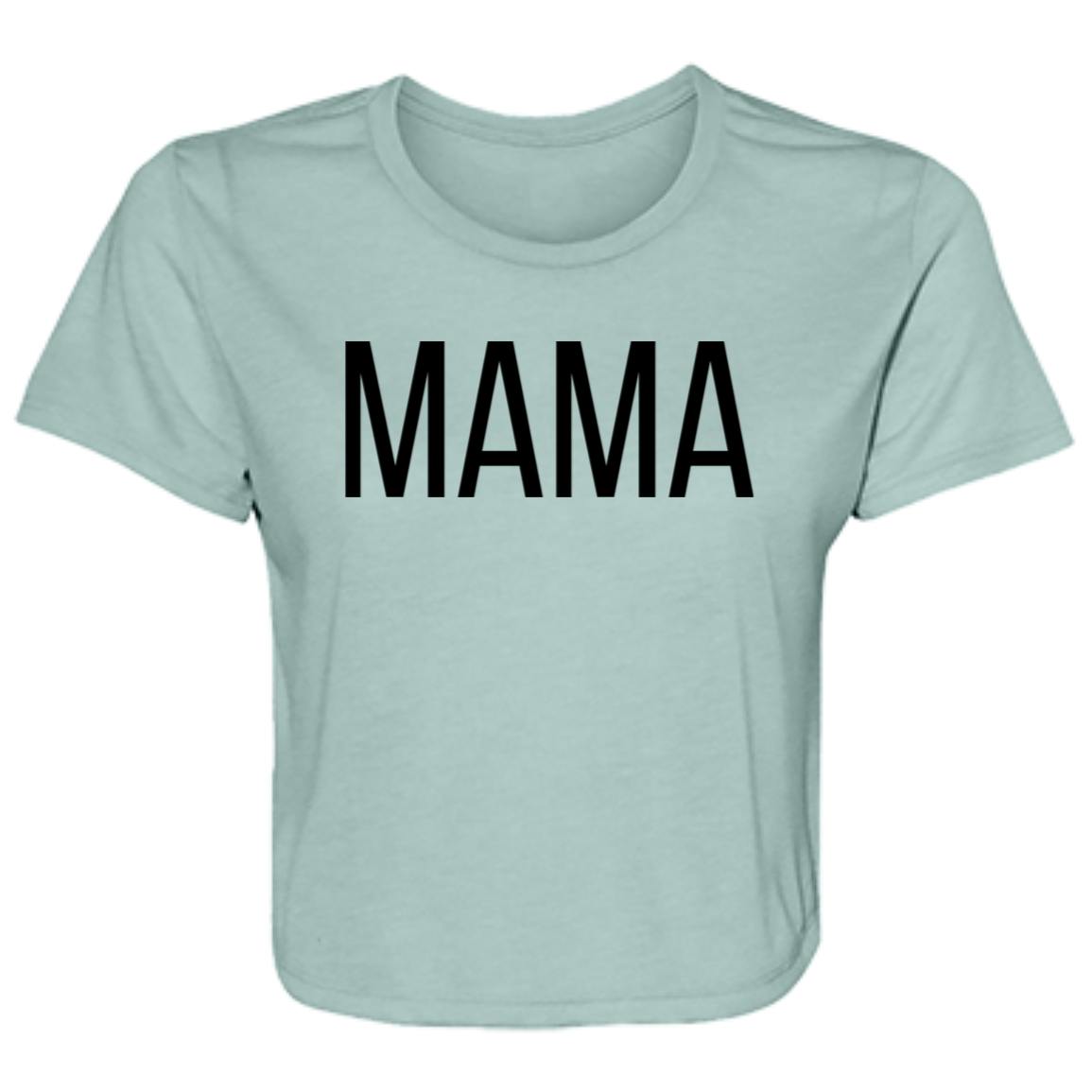 Ladies' "MAMA" Print Flowy Cropped Tee - Highly Desirable